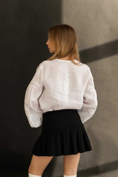 White Embroidered Shirt &ldquo;White on White&rdquo;, White, XS