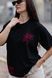 Oversized black T-shirt with embroidery