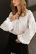 White Embroidered Shirt &ldquo;White on White&rdquo;, White, XS