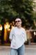 Oversized white T-shirt with embroidery
